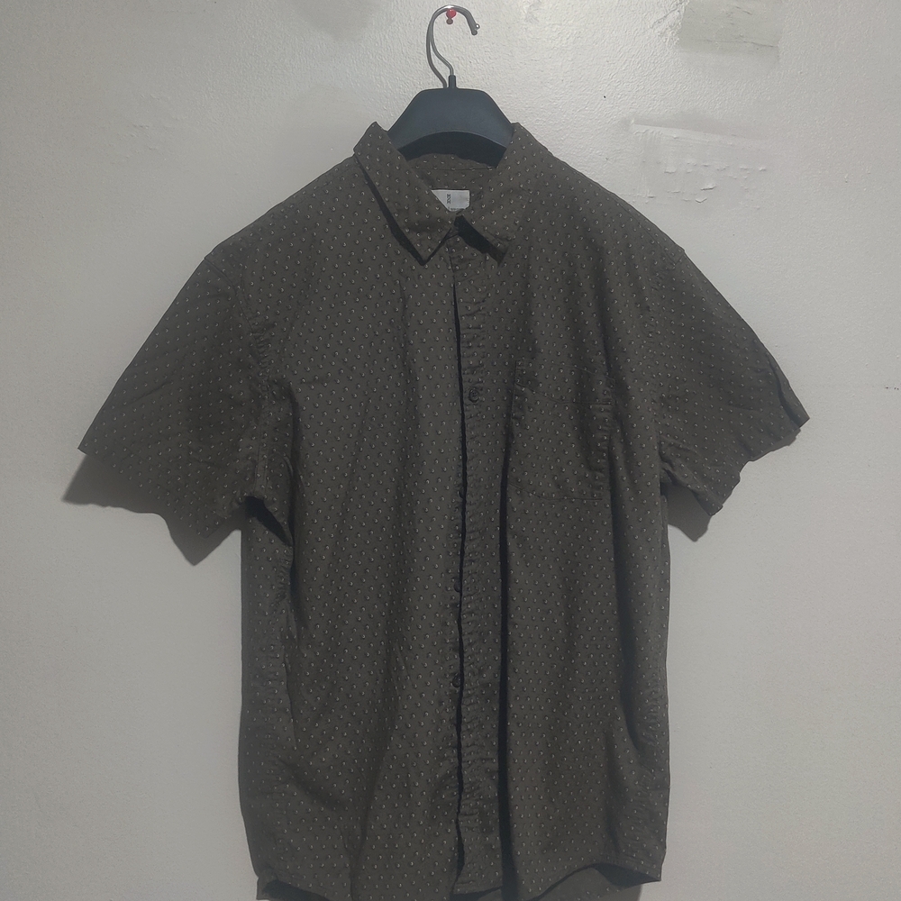 Men's Dark Green Short Sleeve Shirt